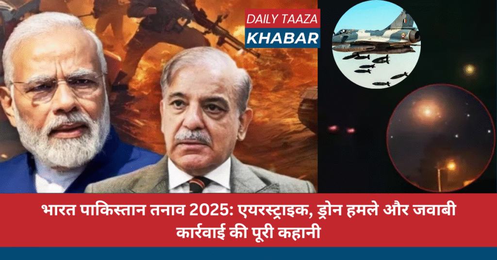 भारत पाकिस्तान तनाव 2025: एयरस्ट्राइक, ड्रोन हमले और जवाबी कार्रवाई की पूरी कहानी